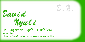 david nyuli business card